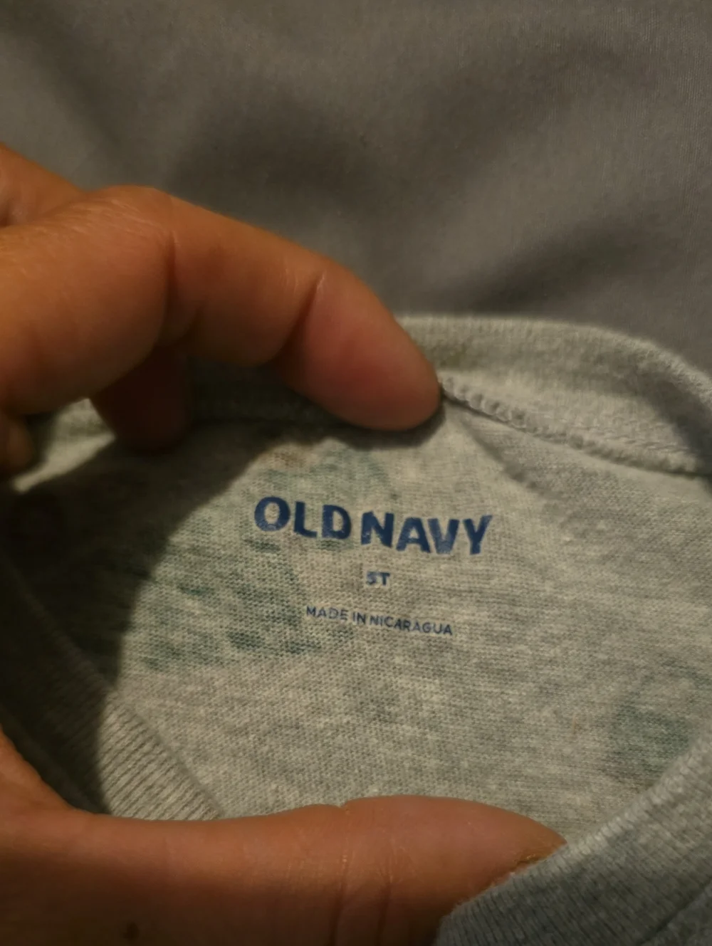 Old Navy 5T Gray Tee with Green Dump Truck Print